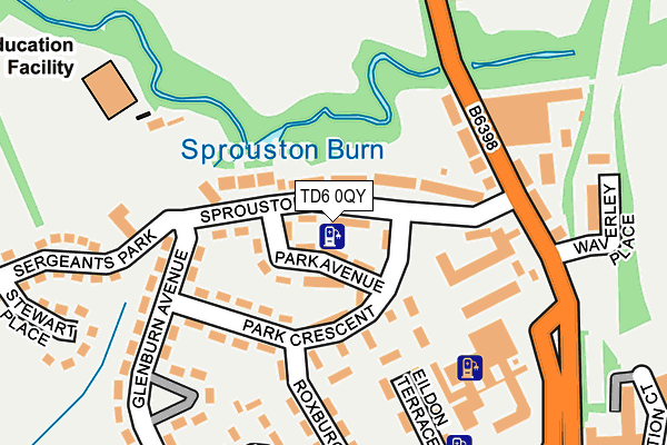 TD6 0QY map - OS OpenMap – Local (Ordnance Survey) TD6 0QY map - OS OpenMap – Local (Ordnance Survey)