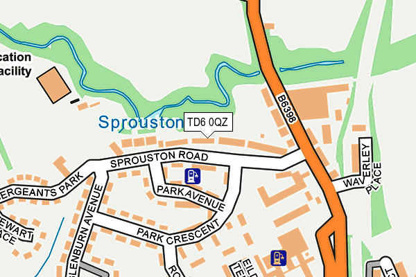 TD6 0QZ map - OS OpenMap – Local (Ordnance Survey) TD6 0QZ map - OS OpenMap – Local (Ordnance Survey)