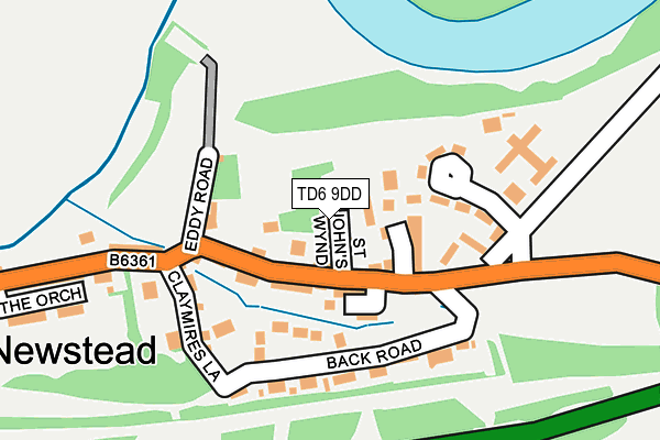 TD6 9DD map - OS OpenMap – Local (Ordnance Survey) TD6 9DD map - OS OpenMap – Local (Ordnance Survey)