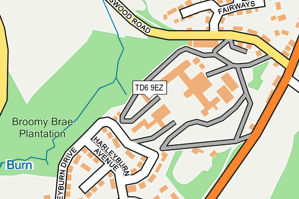 TD6 9EZ map - OS OpenMap – Local (Ordnance Survey) TD6 9EZ map - OS OpenMap – Local (Ordnance Survey)
