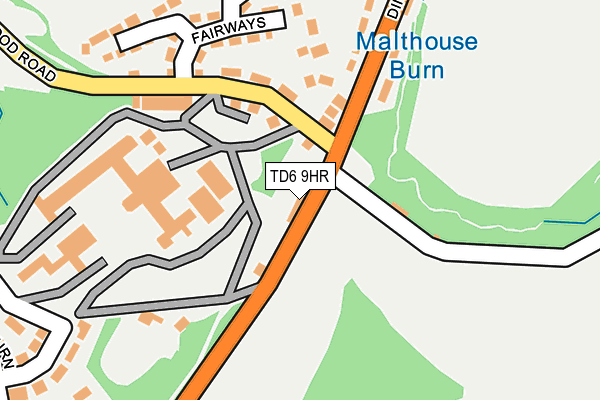 TD6 9HR map - OS OpenMap – Local (Ordnance Survey) TD6 9HR map - OS OpenMap – Local (Ordnance Survey)
