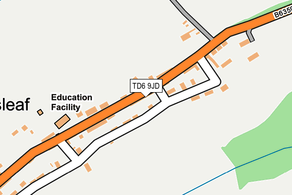 TD6 9JD map - OS OpenMap – Local (Ordnance Survey) TD6 9JD map - OS OpenMap – Local (Ordnance Survey)