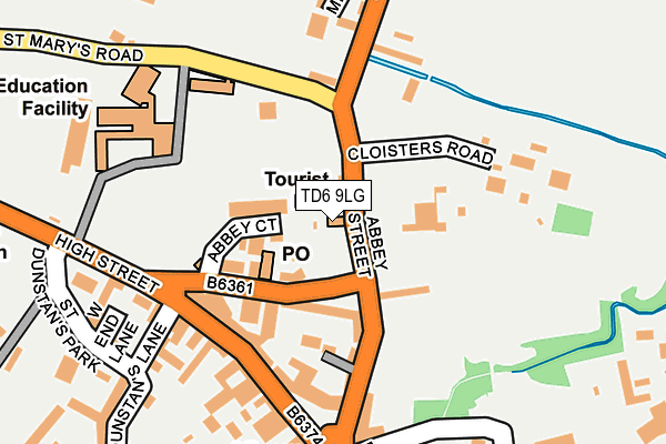 TD6 9LG map - OS OpenMap – Local (Ordnance Survey) TD6 9LG map - OS OpenMap – Local (Ordnance Survey)