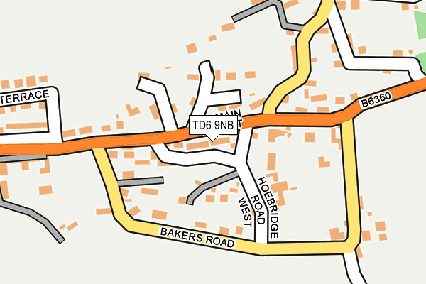 TD6 9NB map - OS OpenMap – Local (Ordnance Survey) TD6 9NB map - OS OpenMap – Local (Ordnance Survey)