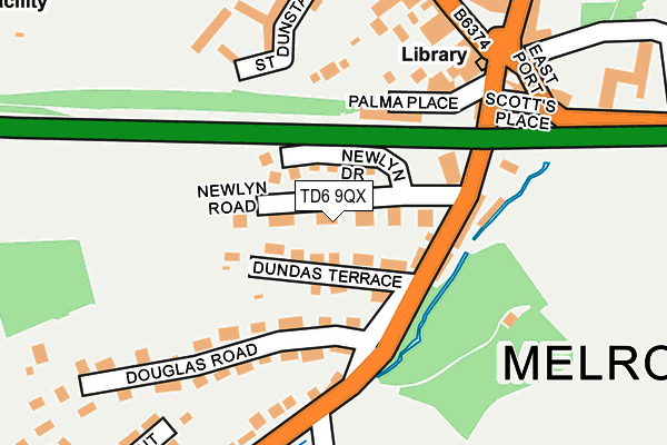 TD6 9QX map - OS OpenMap – Local (Ordnance Survey) TD6 9QX map - OS OpenMap – Local (Ordnance Survey)