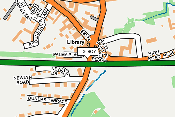 TD6 9QY map - OS OpenMap – Local (Ordnance Survey)