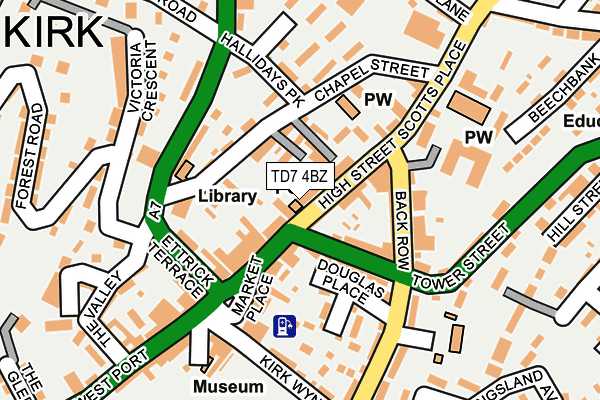 TD7 4BZ map - OS OpenMap – Local (Ordnance Survey)