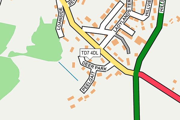 TD7 4DL map - OS OpenMap – Local (Ordnance Survey) TD7 4DL map - OS OpenMap – Local (Ordnance Survey)