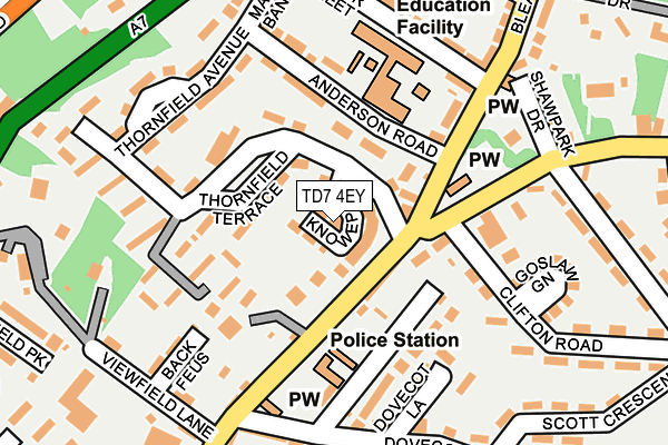 TD7 4EY map - OS OpenMap – Local (Ordnance Survey)