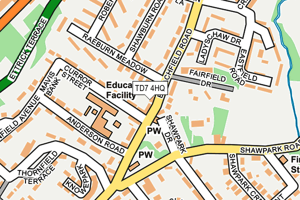 TD7 4HQ map - OS OpenMap – Local (Ordnance Survey) TD7 4HQ map - OS OpenMap – Local (Ordnance Survey)