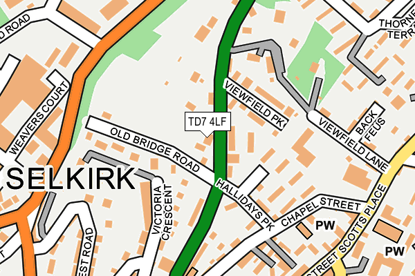 TD7 4LF map - OS OpenMap – Local (Ordnance Survey) TD7 4LF map - OS OpenMap – Local (Ordnance Survey)