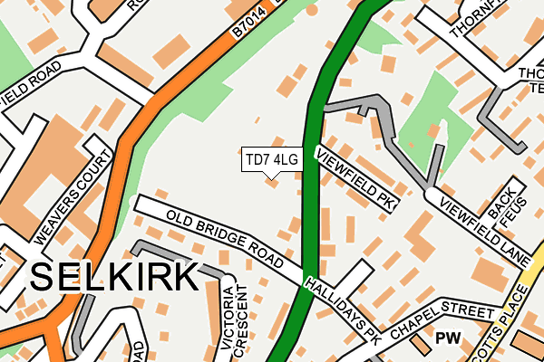 TD7 4LG map - OS OpenMap – Local (Ordnance Survey) TD7 4LG map - OS OpenMap – Local (Ordnance Survey)