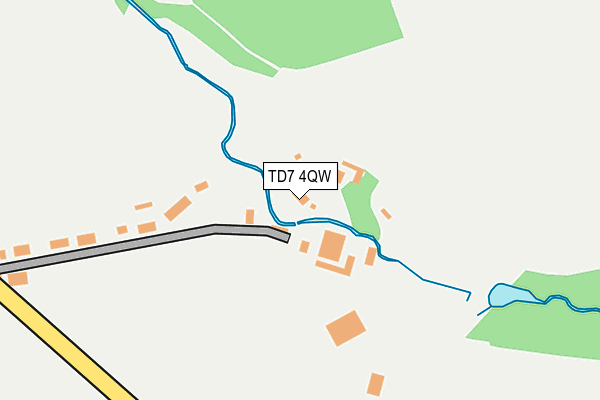 TD7 4QW map - OS OpenMap – Local (Ordnance Survey) TD7 4QW map - OS OpenMap – Local (Ordnance Survey)