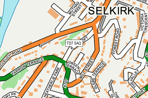TD7 5AQ map - OS OpenMap – Local (Ordnance Survey) TD7 5AQ map - OS OpenMap – Local (Ordnance Survey)