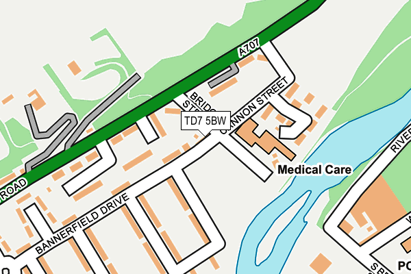 TD7 5BW map - OS OpenMap – Local (Ordnance Survey) TD7 5BW map - OS OpenMap – Local (Ordnance Survey)