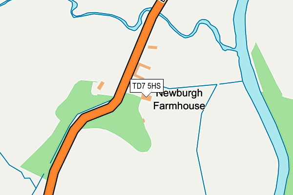 TD7 5HS map - OS OpenMap – Local (Ordnance Survey) TD7 5HS map - OS OpenMap – Local (Ordnance Survey)