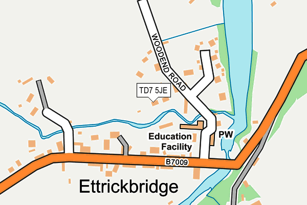 TD7 5JE map - OS OpenMap – Local (Ordnance Survey) TD7 5JE map - OS OpenMap – Local (Ordnance Survey)
