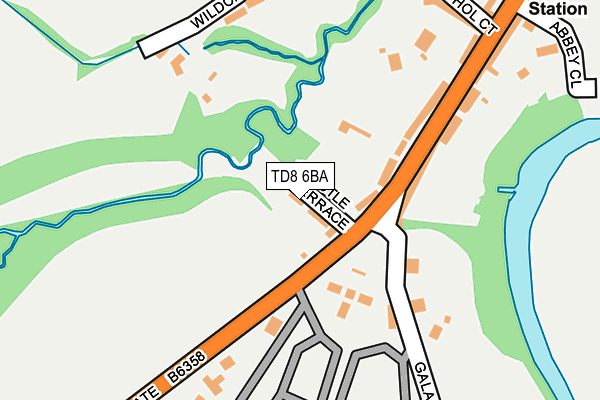 TD8 6BA map - OS OpenMap – Local (Ordnance Survey) TD8 6BA map - OS OpenMap – Local (Ordnance Survey)