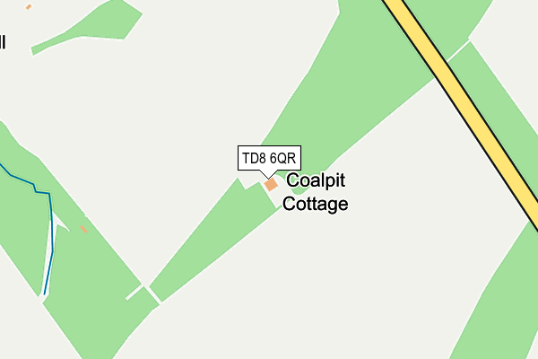 TD8 6QR map - OS OpenMap – Local (Ordnance Survey) TD8 6QR map - OS OpenMap – Local (Ordnance Survey)