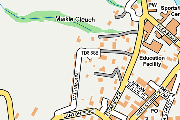 TD8 6SB map - OS OpenMap – Local (Ordnance Survey) TD8 6SB map - OS OpenMap – Local (Ordnance Survey)