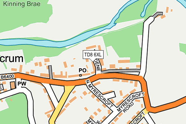 TD8 6XL map - OS OpenMap – Local (Ordnance Survey) TD8 6XL map - OS OpenMap – Local (Ordnance Survey)