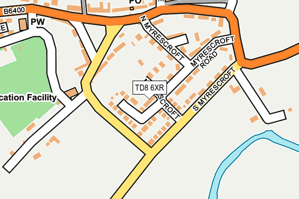 TD8 6XR map - OS OpenMap – Local (Ordnance Survey) TD8 6XR map - OS OpenMap – Local (Ordnance Survey)