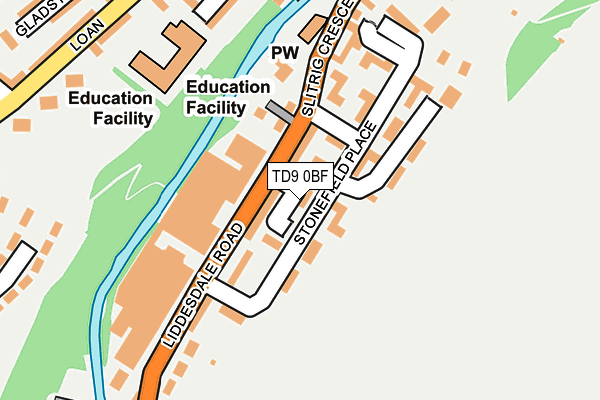 TD9 0BF map - OS OpenMap – Local (Ordnance Survey) TD9 0BF map - OS OpenMap – Local (Ordnance Survey)
