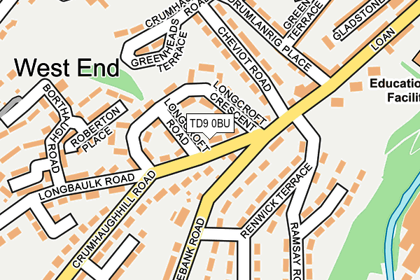 TD9 0BU map - OS OpenMap – Local (Ordnance Survey) TD9 0BU map - OS OpenMap – Local (Ordnance Survey)