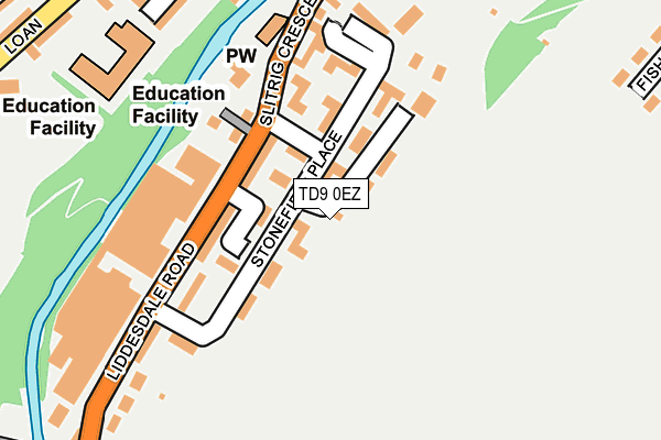 TD9 0EZ map - OS OpenMap – Local (Ordnance Survey) TD9 0EZ map - OS OpenMap – Local (Ordnance Survey)