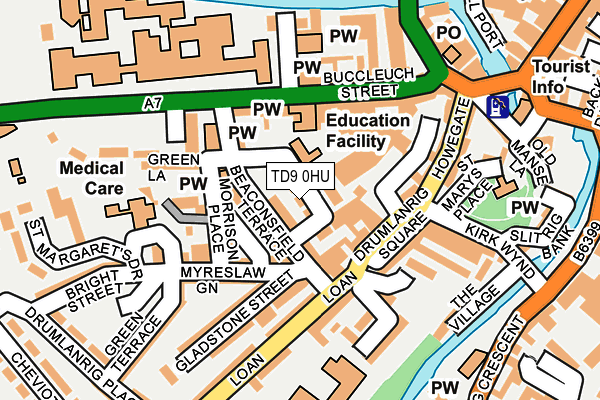 TD9 0HU map - OS OpenMap – Local (Ordnance Survey)