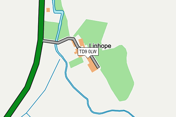 TD9 0LW map - OS OpenMap – Local (Ordnance Survey) TD9 0LW map - OS OpenMap – Local (Ordnance Survey)