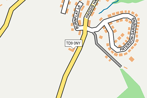 TD9 0NY map - OS OpenMap – Local (Ordnance Survey) TD9 0NY map - OS OpenMap – Local (Ordnance Survey)