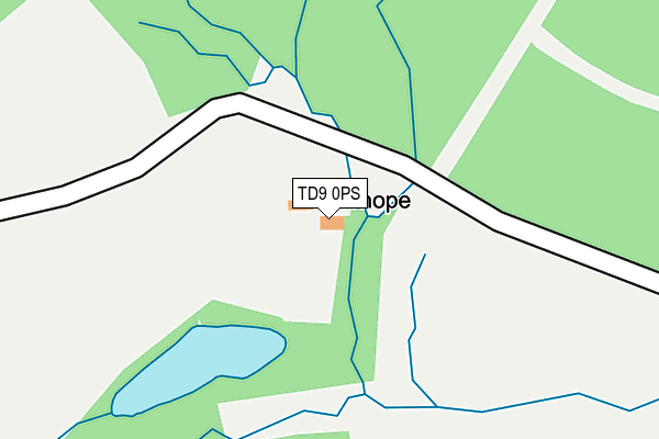 TD9 0PS map - OS OpenMap – Local (Ordnance Survey) TD9 0PS map - OS OpenMap – Local (Ordnance Survey)