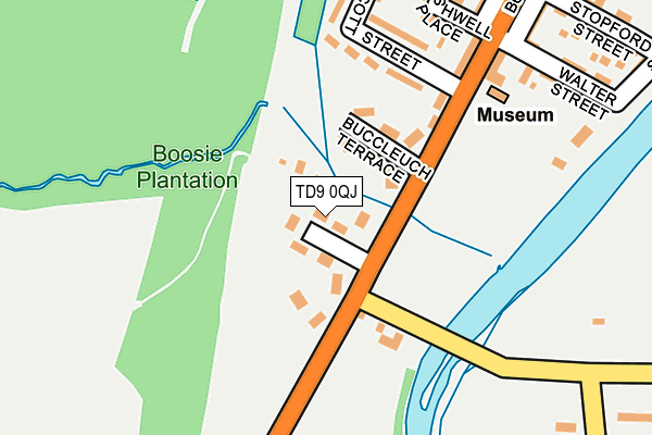 TD9 0QJ map - OS OpenMap – Local (Ordnance Survey) TD9 0QJ map - OS OpenMap – Local (Ordnance Survey)