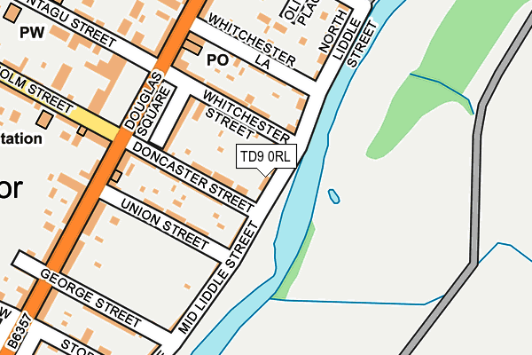 TD9 0RL map - OS OpenMap – Local (Ordnance Survey)
