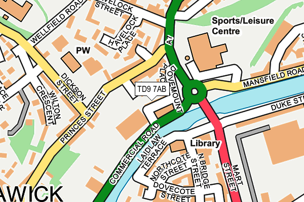 TD9 7AB map - OS OpenMap – Local (Ordnance Survey) TD9 7AB map - OS OpenMap – Local (Ordnance Survey)