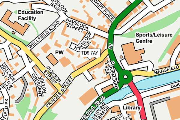 TD9 7AY map - OS OpenMap – Local (Ordnance Survey) TD9 7AY map - OS OpenMap – Local (Ordnance Survey)