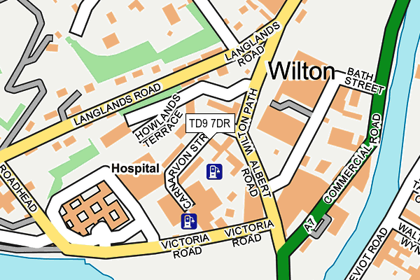 TD9 7DR map - OS OpenMap – Local (Ordnance Survey) TD9 7DR map - OS OpenMap – Local (Ordnance Survey)