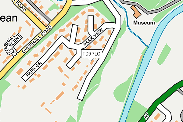 TD9 7LG map - OS OpenMap – Local (Ordnance Survey) TD9 7LG map - OS OpenMap – Local (Ordnance Survey)