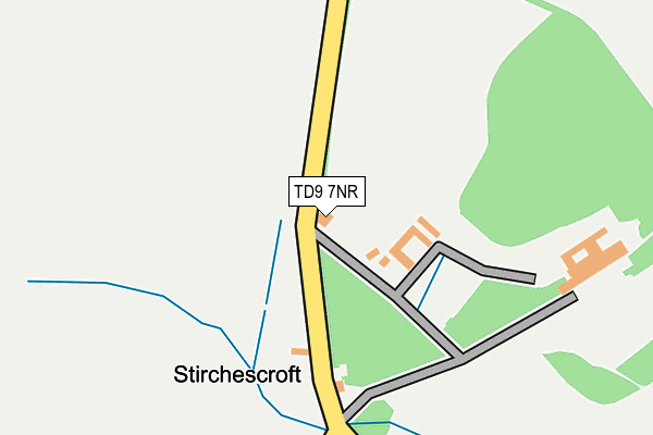 TD9 7NR map - OS OpenMap – Local (Ordnance Survey) TD9 7NR map - OS OpenMap – Local (Ordnance Survey)