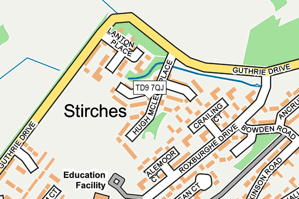 TD9 7QJ map - OS OpenMap – Local (Ordnance Survey) TD9 7QJ map - OS OpenMap – Local (Ordnance Survey)