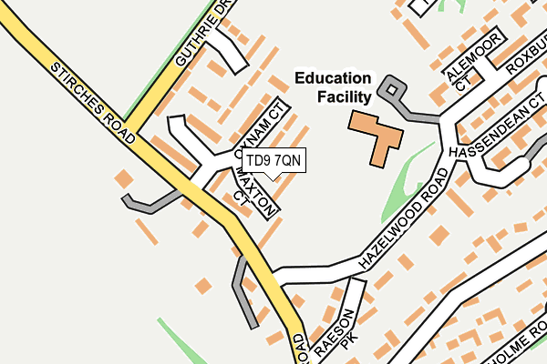 TD9 7QN map - OS OpenMap – Local (Ordnance Survey)