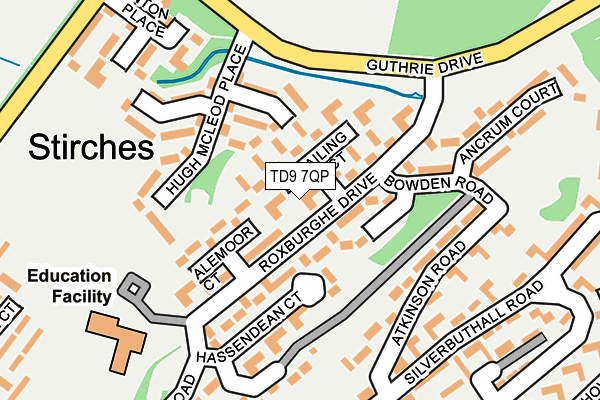 TD9 7QP map - OS OpenMap – Local (Ordnance Survey) TD9 7QP map - OS OpenMap – Local (Ordnance Survey)