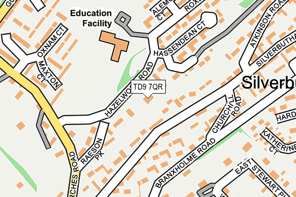 TD9 7QR map - OS OpenMap – Local (Ordnance Survey) TD9 7QR map - OS OpenMap – Local (Ordnance Survey)