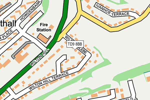 TD9 8BB map - OS OpenMap – Local (Ordnance Survey) TD9 8BB map - OS OpenMap – Local (Ordnance Survey)
