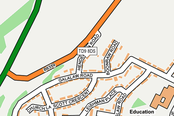 TD9 8DS map - OS OpenMap – Local (Ordnance Survey) TD9 8DS map - OS OpenMap – Local (Ordnance Survey)