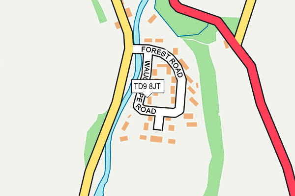 TD9 8JT map - OS OpenMap – Local (Ordnance Survey) TD9 8JT map - OS OpenMap – Local (Ordnance Survey)