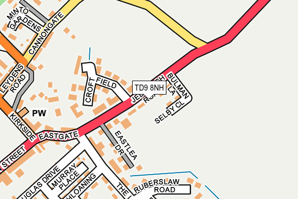 TD9 8NH map - OS OpenMap – Local (Ordnance Survey) TD9 8NH map - OS OpenMap – Local (Ordnance Survey)