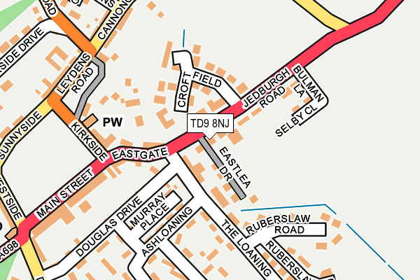 TD9 8NJ map - OS OpenMap – Local (Ordnance Survey) TD9 8NJ map - OS OpenMap – Local (Ordnance Survey)
