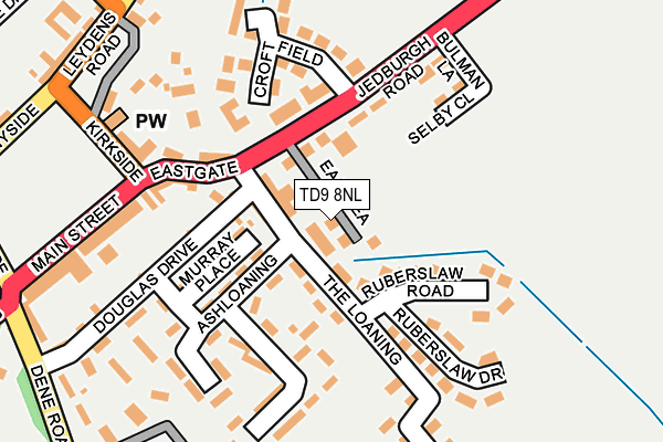 TD9 8NL map - OS OpenMap – Local (Ordnance Survey) TD9 8NL map - OS OpenMap – Local (Ordnance Survey)